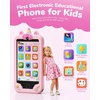 image:imageKOKODI 4 Inch Kids Smart Phone Touchscreen HD Dual Camera Cell Phone for Children Christmas Birthday Gifts Unicorn Learning Toys for Girls 310 First Preschool Education Phone Toy with 200 GamesPink