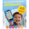 image:imageKOKODI 4 Inch Kids Smart Phone Touchscreen HD Dual Camera Cell Phone for Children Christmas Birthday Gifts Unicorn Learning Toys for Girls 310 First Preschool Education Phone Toy with 200 GamesBlue