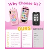 image:imageKOKODI 4 Inch Kids Smart Phone Touchscreen HD Dual Camera Cell Phone for Children Christmas Birthday Gifts Unicorn Learning Toys for Girls 310 First Preschool Education Phone Toy with 200 GamesPink