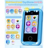 image:imageKOKODI Kids Smart Phone Toys Birthday Gifts Idea Dinosaur Toys for 3 4 5 6 7 8 Year Old Boys Touchscreen HD Digital Dual Video Camera Preschool Learning Toy for Kids 35 Travel Trip Activity BlueLight Blue