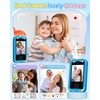 image:imageKOKODI Kids Smart Phone Toys Birthday Gifts Idea Dinosaur Toys for 3 4 5 6 7 8 Year Old Boys Touchscreen HD Digital Dual Video Camera Preschool Learning Toy for Kids 35 Travel Trip Activity BlueLight Blue