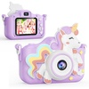 image:imageKOKODI Kids Camera Toy Digital Camera for Kids Birthday Gifts for Girls Age 312 1080P HD Video Camera for Toddler Unicorn Children Toys for 3 4 5 6 7 8 9 Year Old Girls with 32GB SD CardUnicornPurple