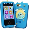 image:imageKOKODI Kids Smart Phone Toys Birthday Gifts Idea Dinosaur Toys for 3 4 5 6 7 8 Year Old Boys Touchscreen HD Digital Dual Video Camera Preschool Learning Toy for Kids 35 Travel Trip Activity BlueLight Blue