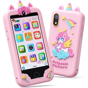 image:imageKOKODI 4 Inch Kids Smart Phone Touchscreen HD Dual Camera Cell Phone for Children Christmas Birthday Gifts Unicorn Learning Toys for Girls 310 First Preschool Education Phone Toy with 200 GamesPink