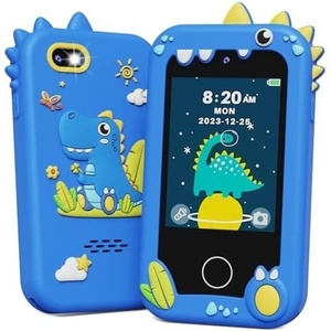 image:imageKOKODI Kids Smart Phone Toys Birthday Gifts Idea Dinosaur Toys for 3 4 5 6 7 8 Year Old Boys Touchscreen HD Digital Dual Video Camera Preschool Learning Toy for Kids 35 Travel Trip Activity BlueBlue
