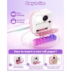 image:imageKOKODI Kids Camera Instant Print Toddler Cameras Christmas Birthday Gifts for Girls Age 312 Digital Video Instant Printable Camera for KidsToys for Ages 57 Girls PinkUnicorn Pink