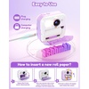 image:imageKOKODI Kids Camera Instant Print Toddler Cameras Christmas Birthday Gifts for Girls Age 312 Digital Video Instant Printable Camera for KidsToys for Ages 57 Girls PinkPurple