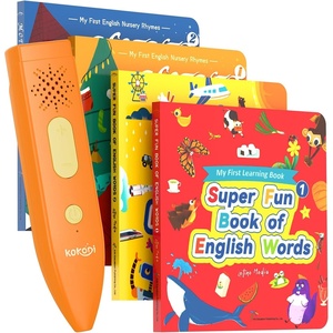 image:imageKOKODI Talking Pen Books Sets Interactive Audio Sound Books Kids Learning Electronic Toys for Boys Girls Autism Sensory Games Early Educational Gifts Birthday Gifts for Toddlers Kids Age 2 3 4 5Orange 4pcs Books Set