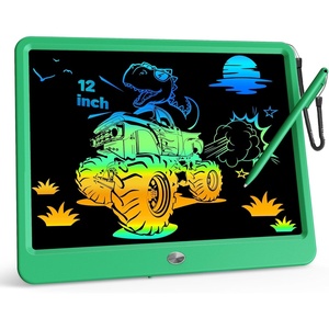 image:imageKOKODI 12 Inch LCD Writing Tablet with AntiLost Stylus Erasable Doodle Board Colorful Toddler Drawing Pad Car Travel School Games Toys for 3 4 5 6 7 8 Kids Birthday Gift for Girls Boys Adults PinkGreen