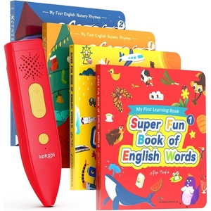 image:imageKOKODI Dinosaur Talking Pen with Phonics Cards Autism Sensory Interactive Game for Kids Ages 38 Kindergarten Preschool Learning Activities ABC 123 Learning Set for Toddler Educational Birthday GiftRed 4pcs Books