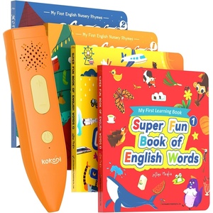 image:imageKOKODI Dinosaur Talking Pen with Phonics Cards Autism Sensory Interactive Game for Kids Ages 38 Kindergarten Preschool Learning Activities ABC 123 Learning Set for Toddler Educational Birthday GiftOrange 4pcs Books Set