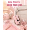 image:imageKOKODI Mini Digital Camera with Keychain Purple Retro Aesthetic Camera with 11 Filters Portable Pocket Camera for Teens Girls Social Moments and TravelPink