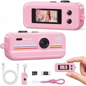 image:imageKOKODI Mini Digital Camera with Keychain Purple Retro Aesthetic Camera with 11 Filters Portable Pocket Camera for Teens Girls Social Moments and TravelPink