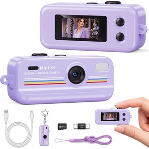 image:imageKOKODI Mini Digital Camera with Keychain Purple Retro Aesthetic Camera with 11 Filters Portable Pocket Camera for Teens Girls Social Moments and TravelPurple
