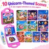 image:imageKOKODI Unicorn Water Painting Book for Girls Reusable Water Coloring Book with Refillable Water Pen Durable EVA Travel Activity Toy with Carry Handle MessFree Painting Gift for Kids Ages 3